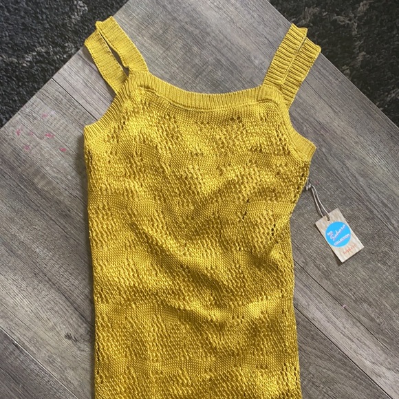 Forever 21 NWT Contemporary Knit Lon Citron Midi Dress Size Medium - Picture 2 of 13